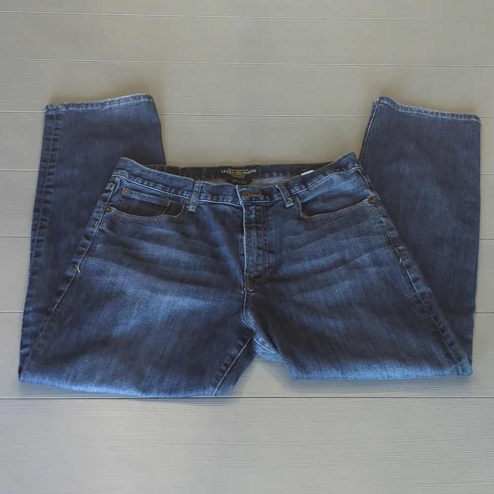 Lucky Brand Men's 329 Classic Straight Leg Dark Wash Denim Jeans Size 36W x 32L
